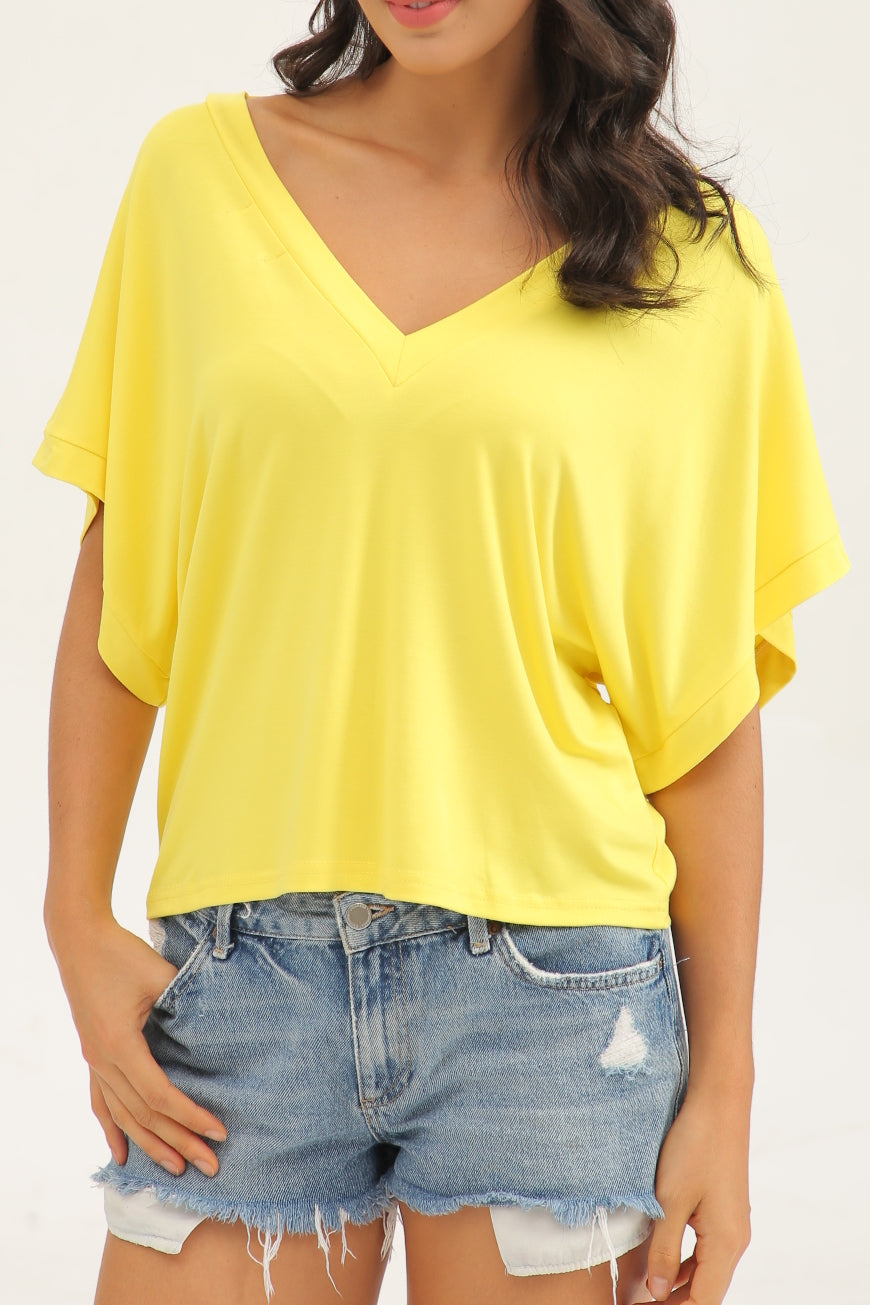 2 CARAT - Double V-Neck Crop Top