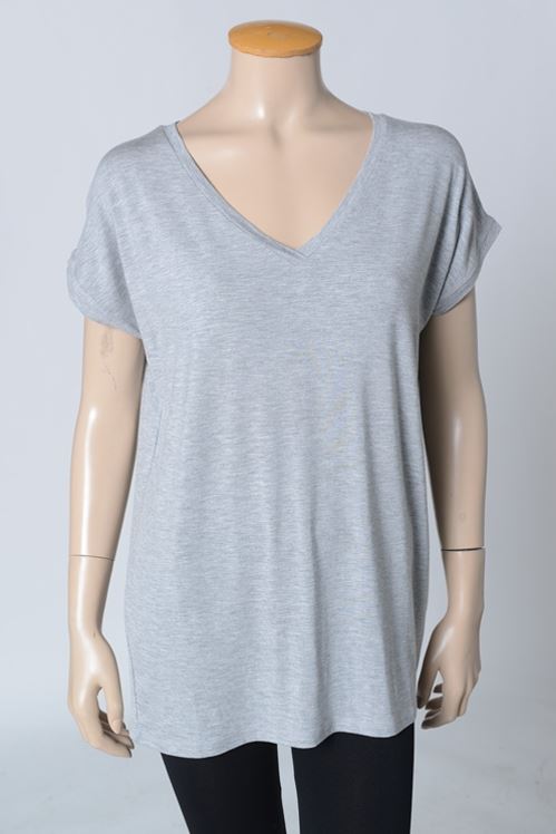 PIKO - V-Neck Cap Sleeve Top