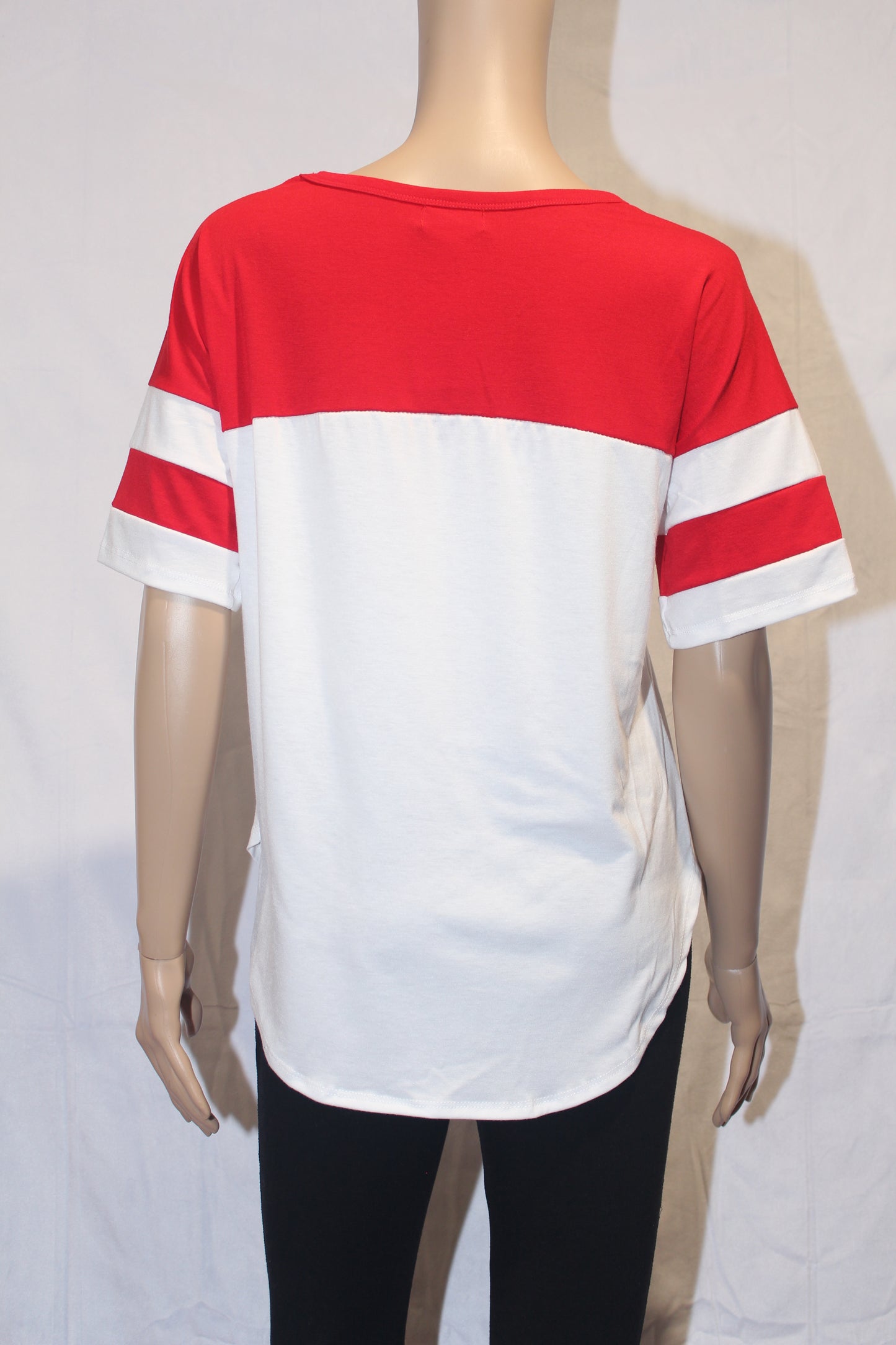 HUSKERS - Short Sleeve PIKO Top