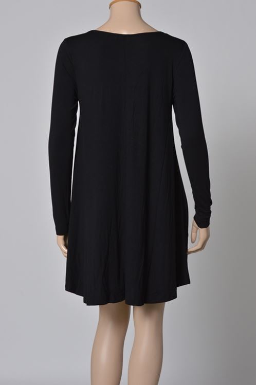 PIKO - Long Sleeve Trapeze Dress