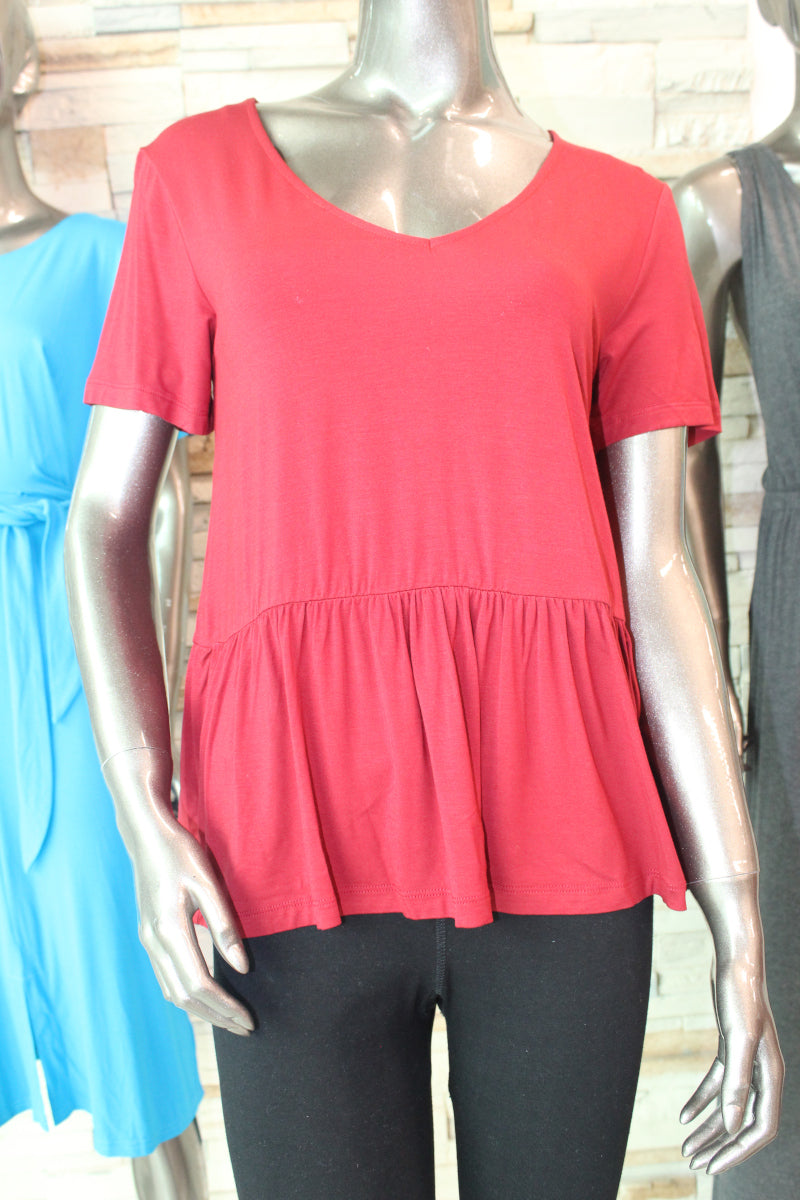 PIKO - V-Neck Babydoll Top