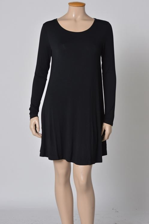 PIKO - Long Sleeve Trapeze Dress