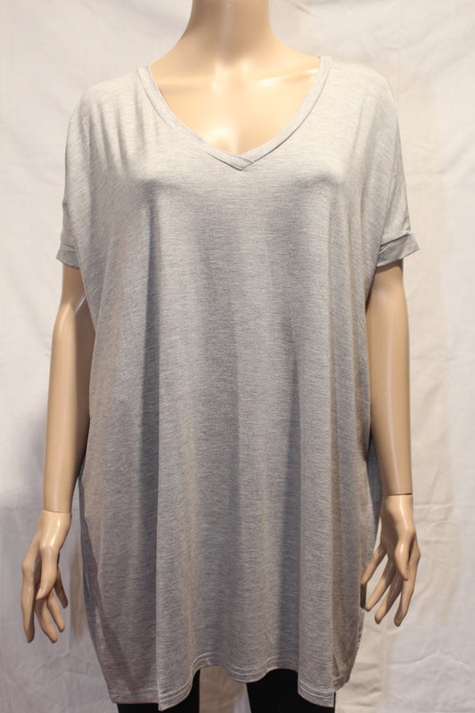 PIKO - V-Neck Short Sleeve Tunic