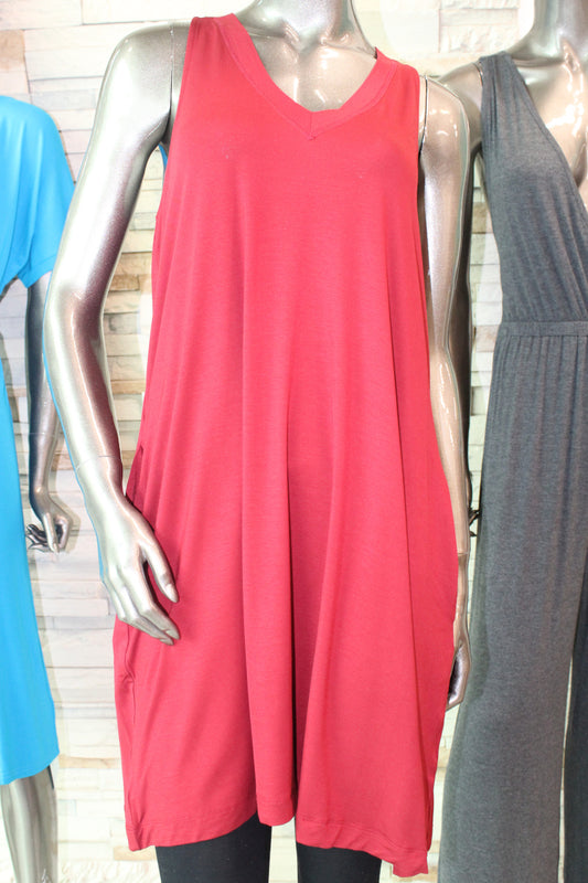 PIKO - V-Neck Sleeveless Dress